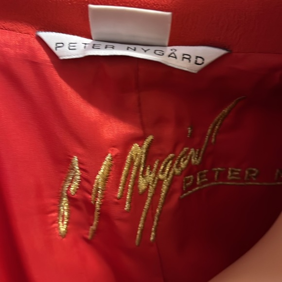 Nygard 100% Silk Women’s Orange Suit Jacket Like New, Lined, Lapel, Size 10 - Picture 8 of 11